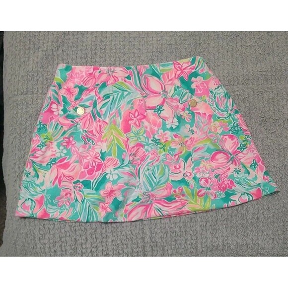 Lilly Pulitzer Floral Mini Skirts Small Y2K Boho Beachy Feminine - Picture 1 of 10